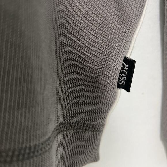 Hugo Boss Sweater Mens XL Brown Pullover Quarter Zip Casual Preppy Knit Cotton - Picture 7 of 15